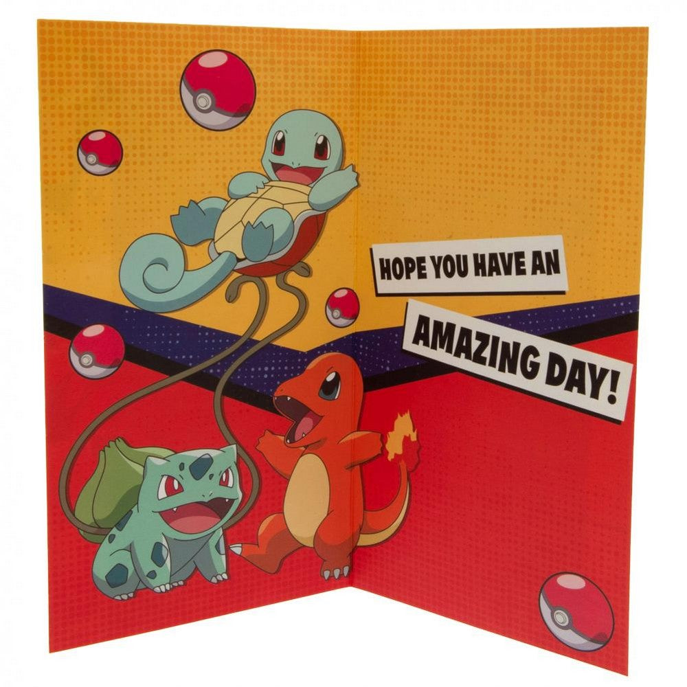 Multicoloured - Side - Pokemon Birthday Card