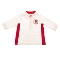 White-Red - Front - England RFU Childrens-Kids Rugby Jersey