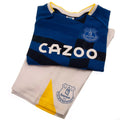 Royal Blue-White-Black - Back - Everton FC Childrens-Kids T-Shirt & Shorts Set