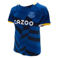 Royal Blue-White-Black - Side - Everton FC Childrens-Kids T-Shirt & Shorts Set