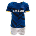 Royal Blue-White-Black - Front - Everton FC Childrens-Kids T-Shirt & Shorts Set