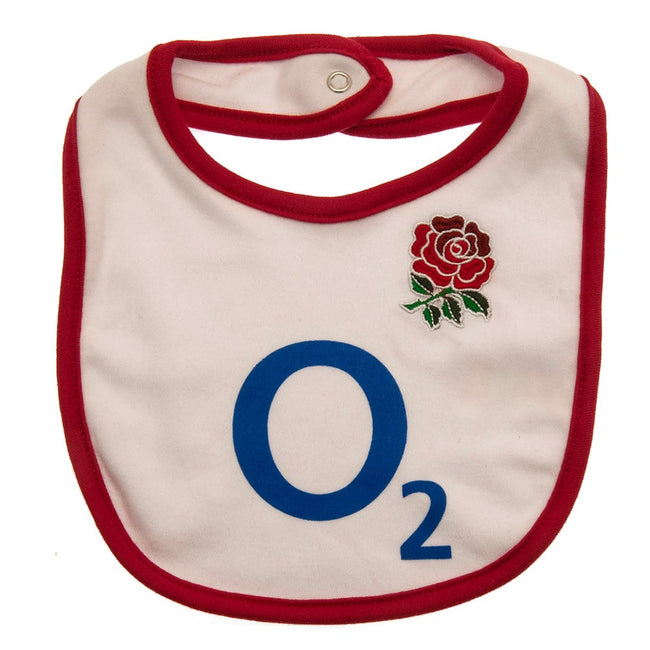 Blue-Red-White - Side - England RFU Baby Bibs (Pack of 2)
