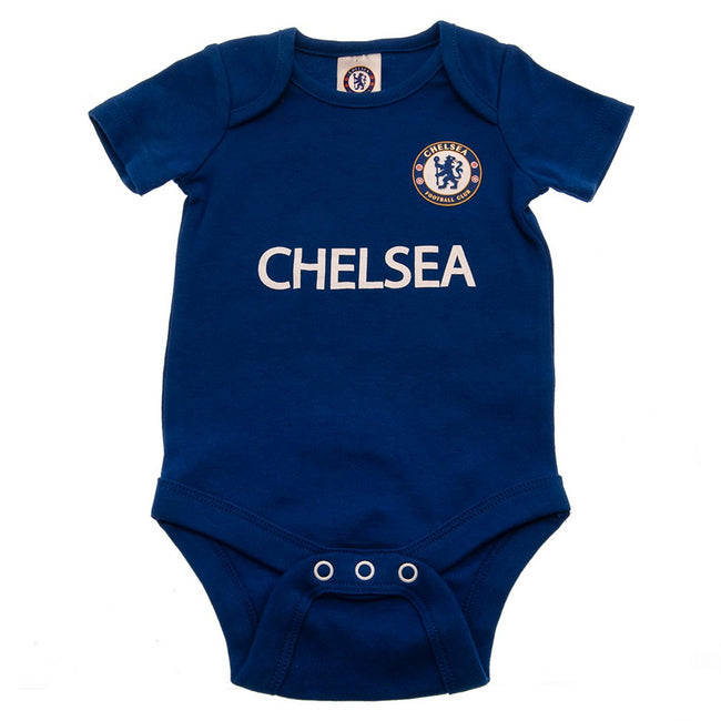 Blue-White - Back - Chelsea FC Baby Bodysuit (Pack of 2)