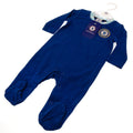 Royal Blue-White - Side - Chelsea FC Baby Crest Long-Sleeved Sleepsuit