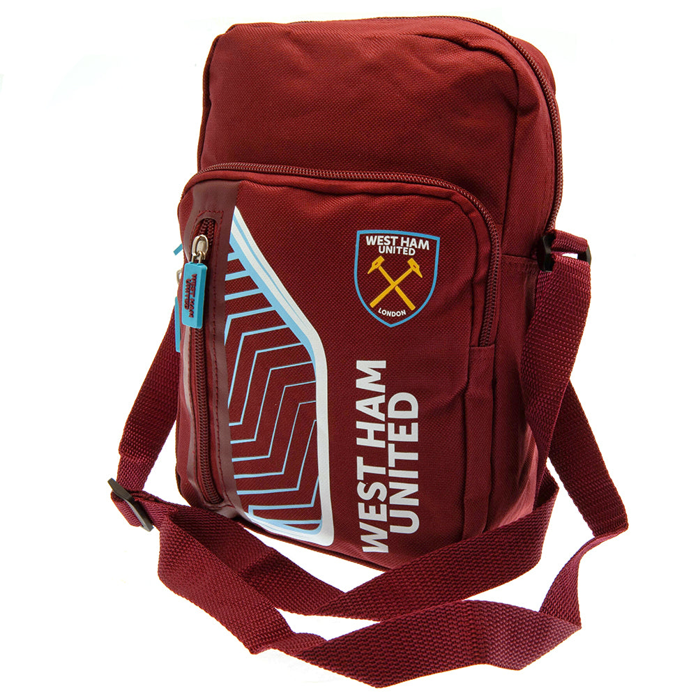 Claret Red-Sky Blue - Side - West Ham United FC Crest Shoulder Bag
