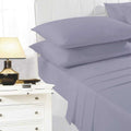 Grey - Front - K Collection percale Percale Fitted Sheet