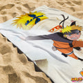 Beige-Multicoloured - Side - Naruto: Shippuden Childrens-Kids Naruto Heroes Cotton Towel