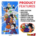 Blue-Multicoloured - Back - Dragon Ball Z Childrens-Kids Heroes Cotton Towel