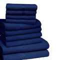 Navy - Back - K Collection Egyptian Cotton Towel Set (Pack of 10)