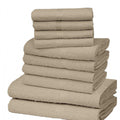 Taupe - Front - K Collection Egyptian Cotton Towel Set (Pack of 10)
