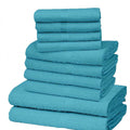 Teal - Front - K Collection Egyptian Cotton Towel Set (Pack of 10)