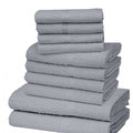 Grey - Front - K Collection Egyptian Cotton Towel Set (Pack of 10)
