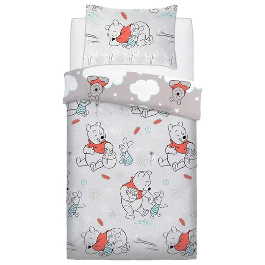 White-Orange-Blue - Front - Winnie the Pooh Clouds Reversible Duvet Set