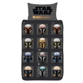Multicoloured - Front - Star Wars The Mandalorian Helmet Reversible Duvet Set