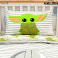 Multicoloured - Side - Star Wars The Mandalorian Baby Yoda Reversible Duvet Set