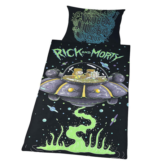 Multicoloured - Front - Rick And Morty UFO Reversible Duvet Set