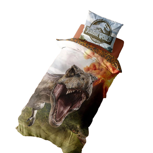 Multicoloured - Front - Jurassic World T-Rex Reversible Duvet Set