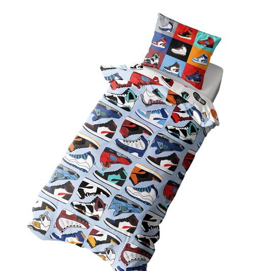 Multicoloured - Front - K Collection Sneaker City Reversible Duvet Set