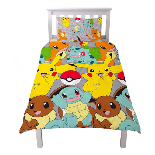 Multicoloured - Front - Pokemon Repeat Print Reversible Duvet Set