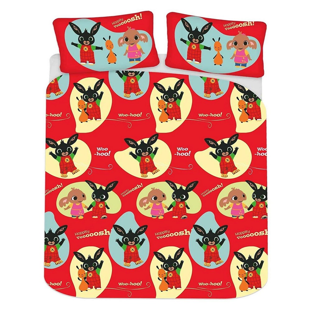 Multicoloured - Side - Bing Bunny Hoppity Voosh Reversible Duvet Set