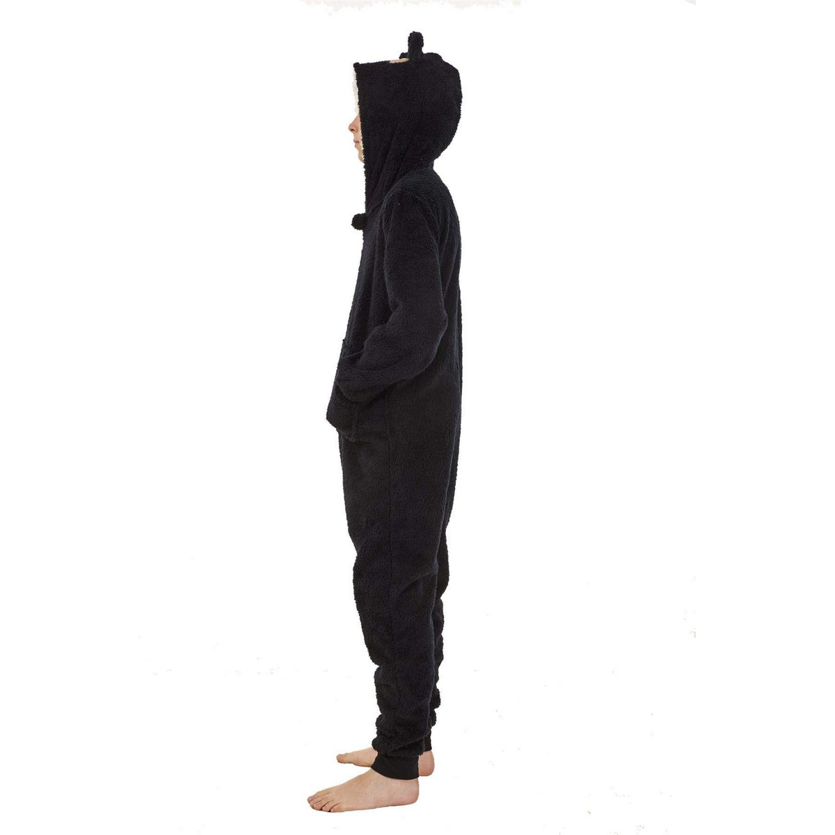 Black - Pack Shot - Keanu Childrens-Kids Gorilla All-In-One Nightwear