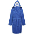 Blue - Front - Keanu Childrens-Kids Shark Head Cotton Dressing Gown