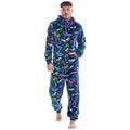 Neon - Side - Floso Mens Game Controller Fleece Jumpsuit