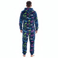 Neon - Back - Floso Mens Game Controller Fleece Jumpsuit