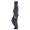 Charcoal - Side - Keanu Womens-Ladies Fleece Jumpsuit