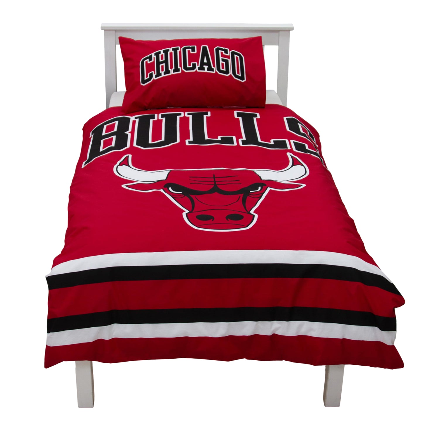 Black-Red-White - Pack Shot - NBA Chicago Bulls Reversible Duvet Set