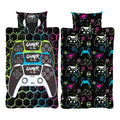 Multicoloured - Front - Floso Gamer For Life Graffiti Reversible Duvet Set