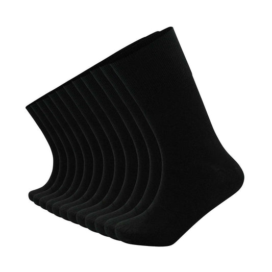 Black - Front - Soxy Womens-Ladies Mid Calf Bamboo Socks (Pack of 12)