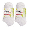 White - Back - Soxy Womens-Ladies Ankle Bamboo Trainer Socks (Pack of 6)