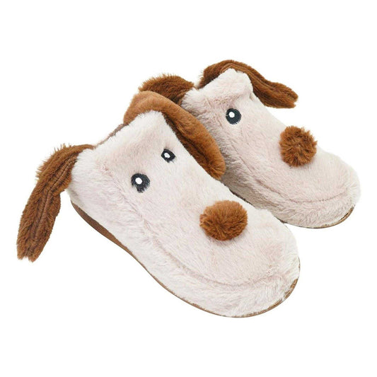 Mink - Front - K Collection Womens-Ladies Dog 3D Slippers