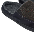 Black-Brown - Lifestyle - Keanu Mens Tweed Slip-on Mule Slippers