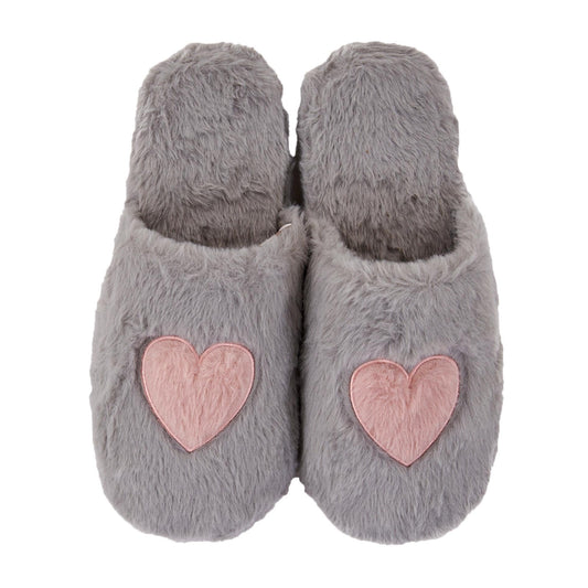 Grey - Front - Keanu Womens-Ladies Star Memory Foam Sequins Mules