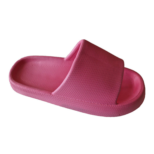 Pink - Front - Keanu Unisex Adult Cloud Chunky Sliders
