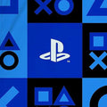 Blue - Back - Playstation Icons Logo Towel