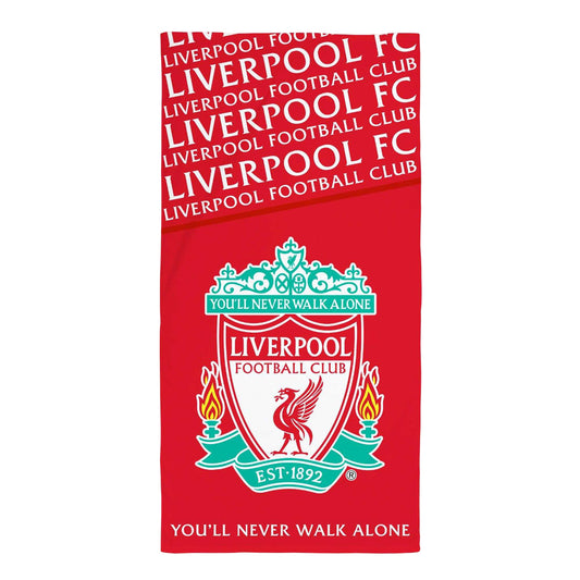 Red - Front - Liverpool FC Crest Towel