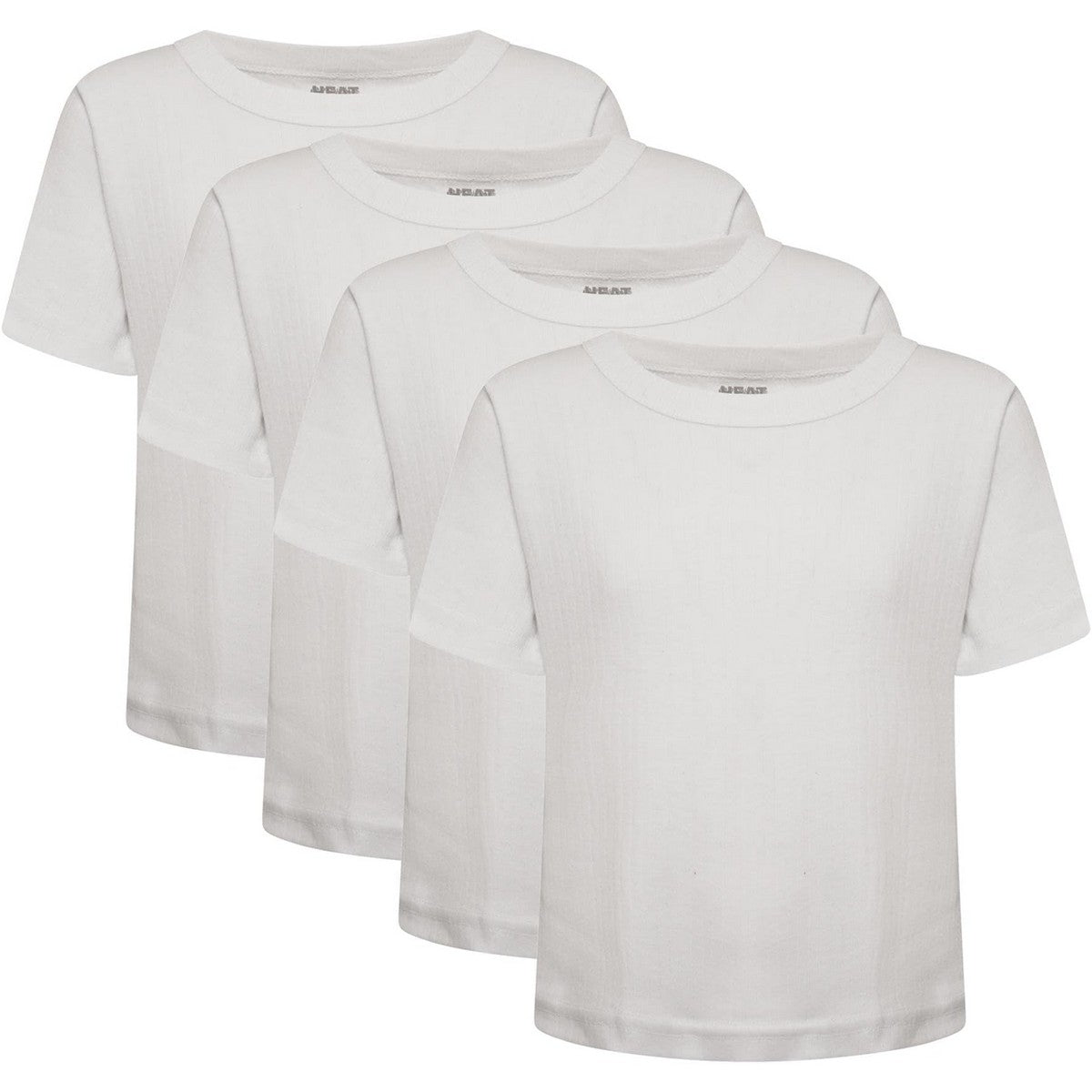 White - Front - Keanu Boys Heatforce Thermal Short-Sleeved T-Shirt (Pack of 4)