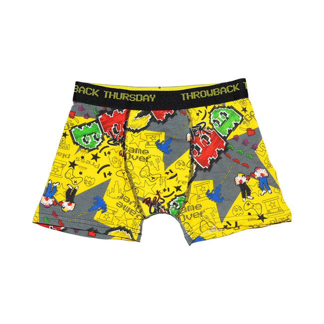 Multicoloured - Pack Shot - Floso Boys Gamer Days of the Week Cotton Blend Boxer Shorts (Pack of 7)