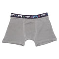Grey-Dark Grey-Red-Royal Blue-Black - Close up - Floso Boys Cotton Blend Boxer Shorts (Pack of 5)
