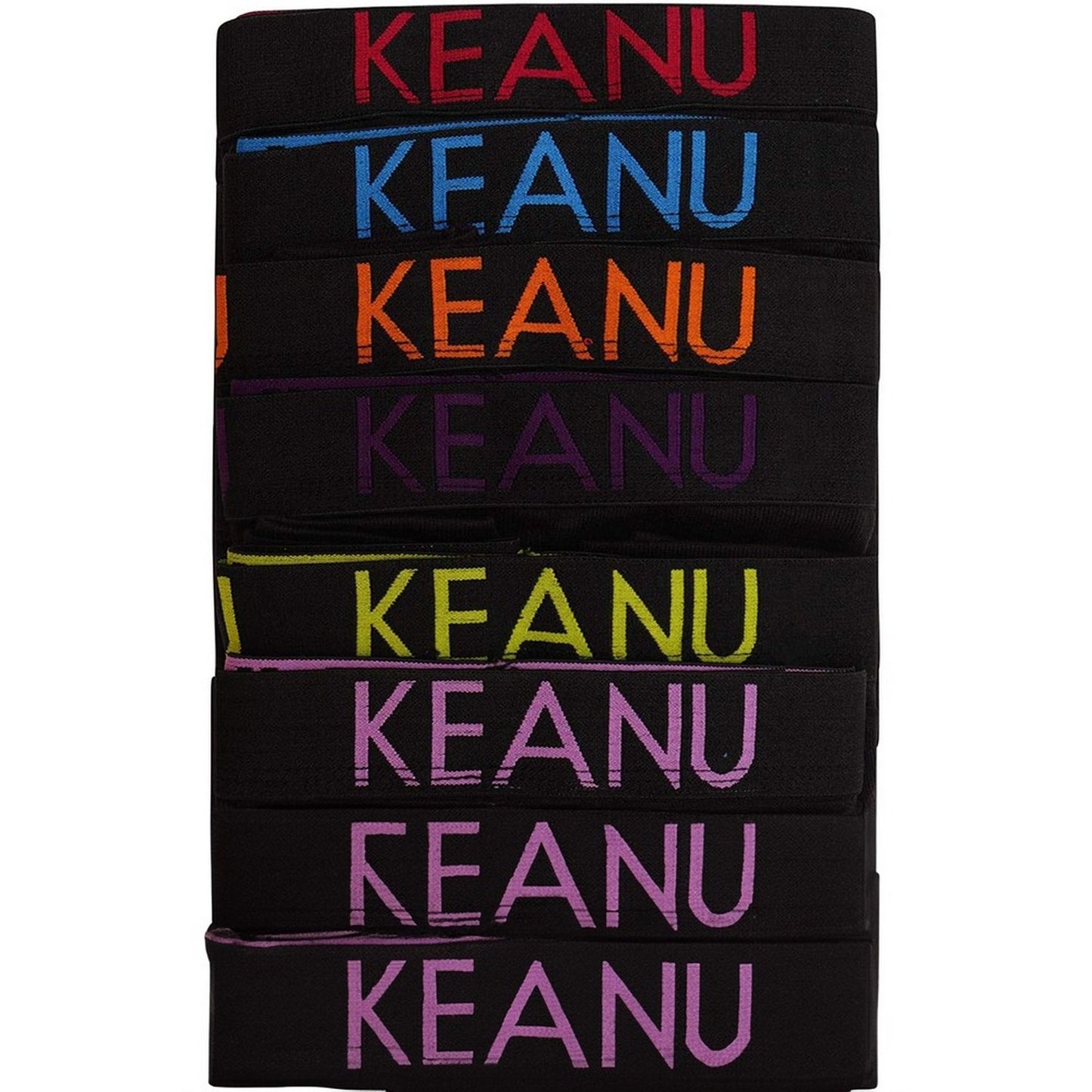 Orange-Blue-Purple-Green-Pink-Red-Black - Lifestyle - Keanu Mens Neon Cotton Blend Boxer Shorts (Pack of 6)