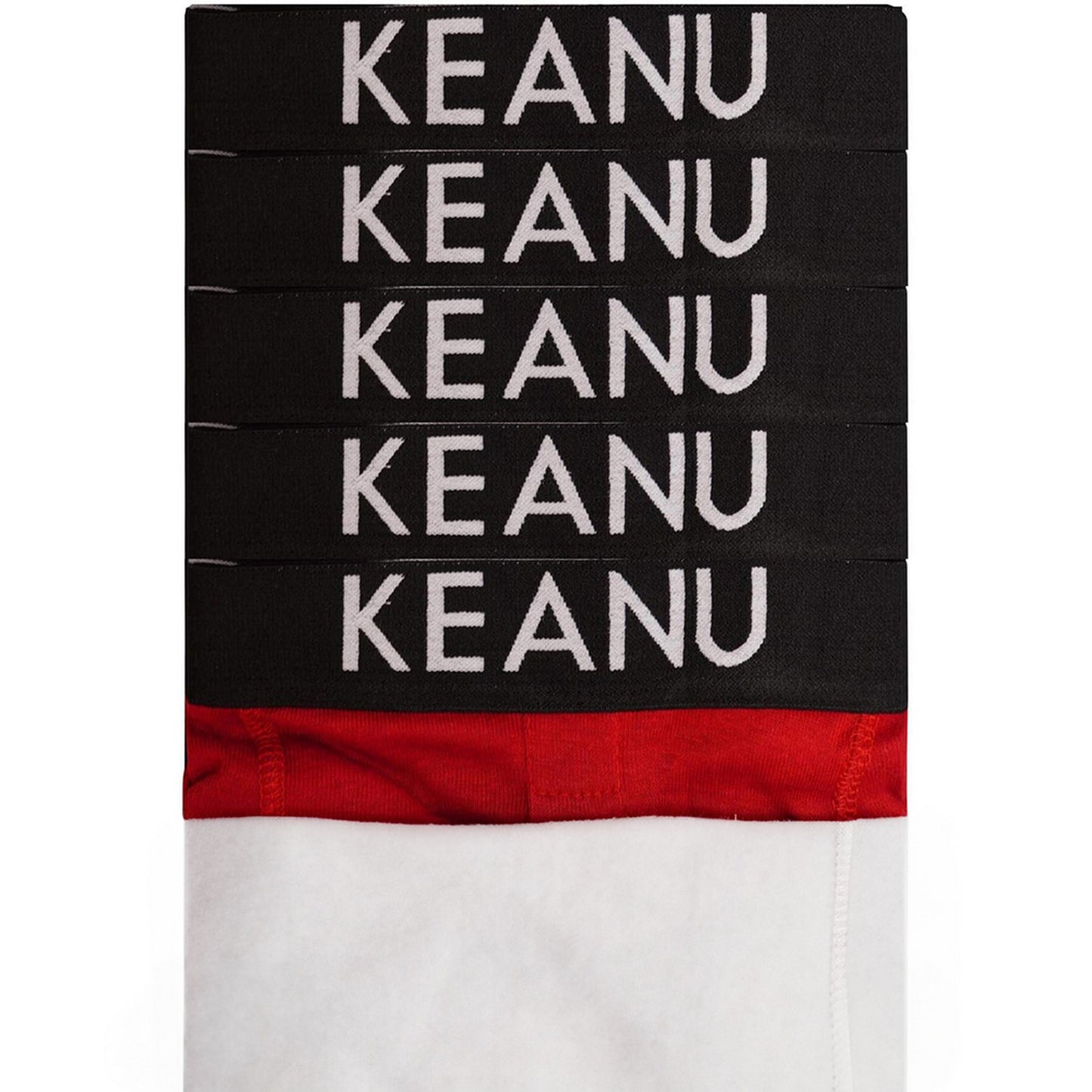 Red-Blue-Black-Royal Blue-Dark Grey-White - Side - Keanu Mens Cotton Blend Boxer Shorts (Pack of 6)