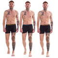 Black - Side - Harte & Soul Mens Plain Bamboo Boxer Shorts (Pack of 12)