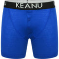 White-Dark Grey-Royal Blue-Blue-Red-Black - Back - Keanu Boys Cotton Blend Boxer Shorts (Pack of 6)