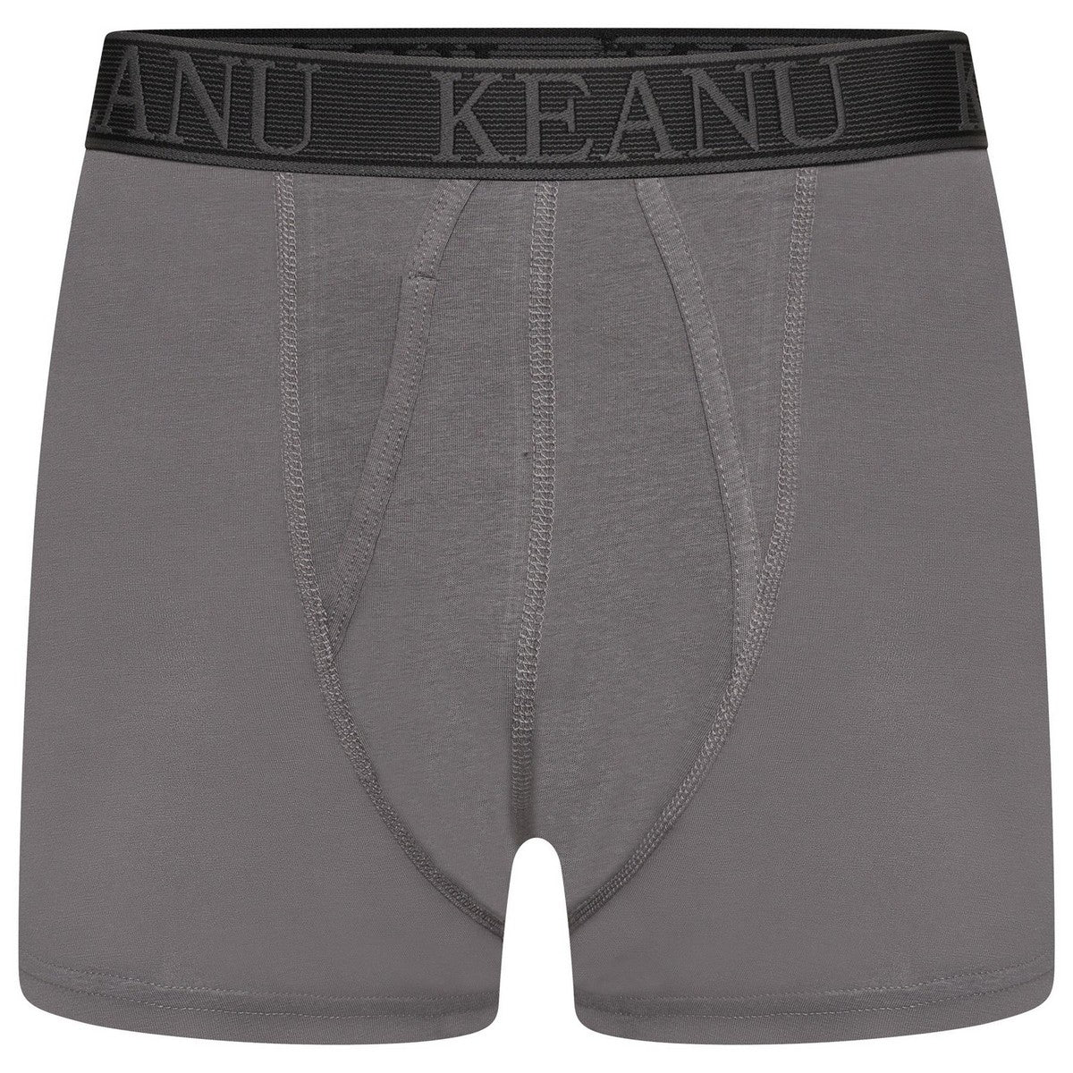 Black-Blue-White-Grey - Close up - Keanu Mens Plain Boxer Shorts (Pack of 6)