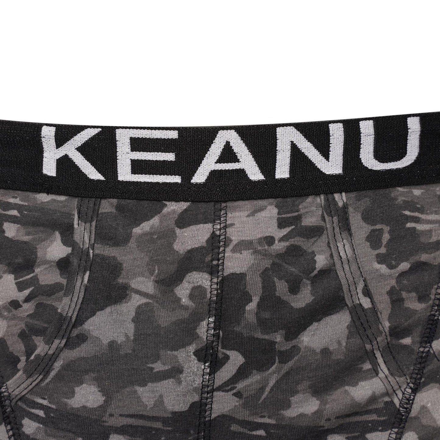 Grey-White-Green-Red-Blue-Olive - Side - Keanu Mens Camouflage Cotton Blend Boxer Shorts (Pack of 6)