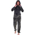 Grey - Front - Keanu Mens Fleece Hooded Pyjama Set