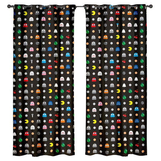 Multicoloured - Front - Pac Man Maze Curtains